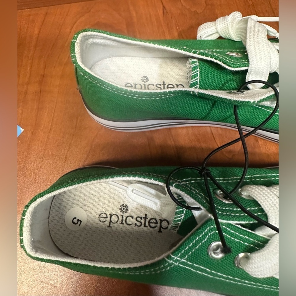 Green Canvas Sneakers - Picture 7 of 8